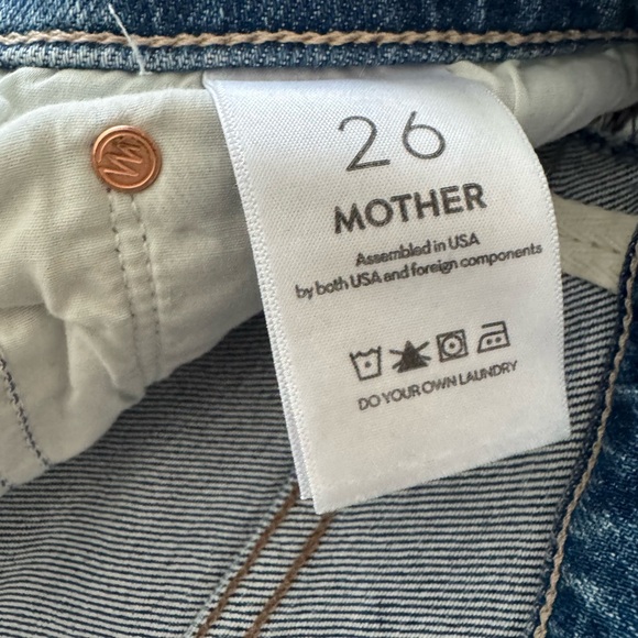 MOTHER Wide-Leg Jeans in Denim Blue - Picture 10 of 14